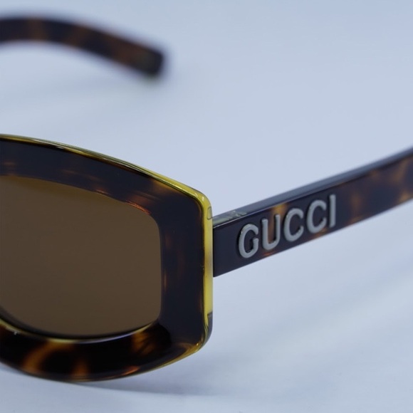GUCCI SUNGLASSES GG1719S 002 Light Havana with Yellow / Brown - Picture 3 of 5